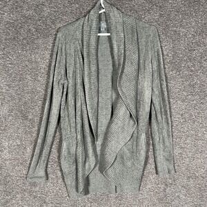 Barefoot Dreams CozyChic Lite Cardigan Sweater Womens XS/S Gray Open Front Knit